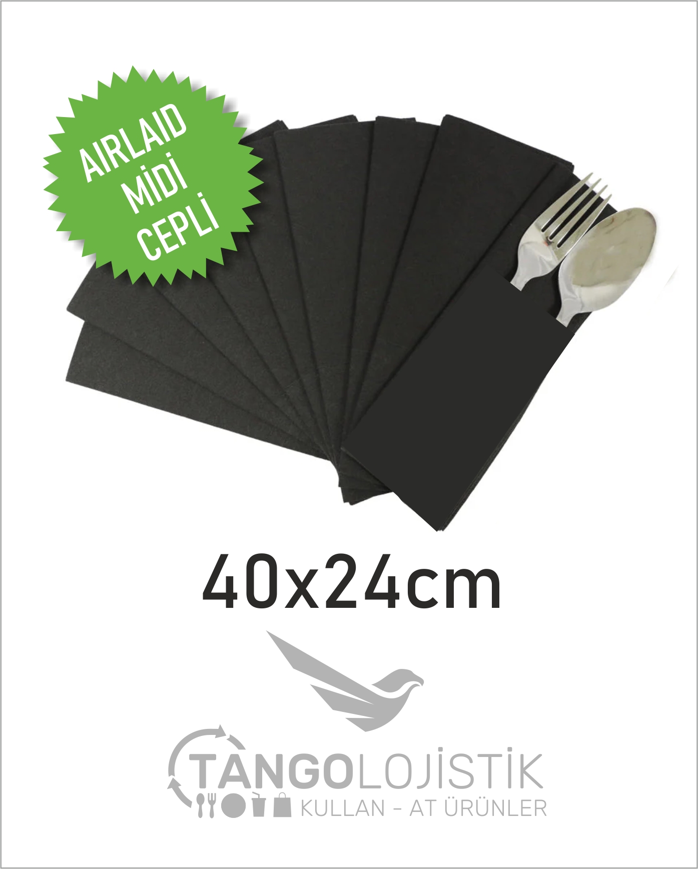 Airlaid Midi Cepli Peçete 40x24