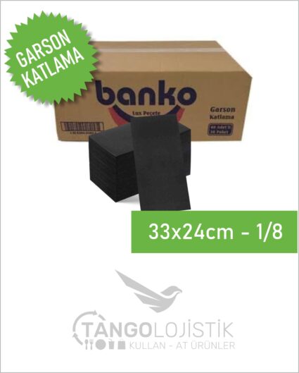 Lüks Peçete 33×24 Cm 1/8 Siyah
