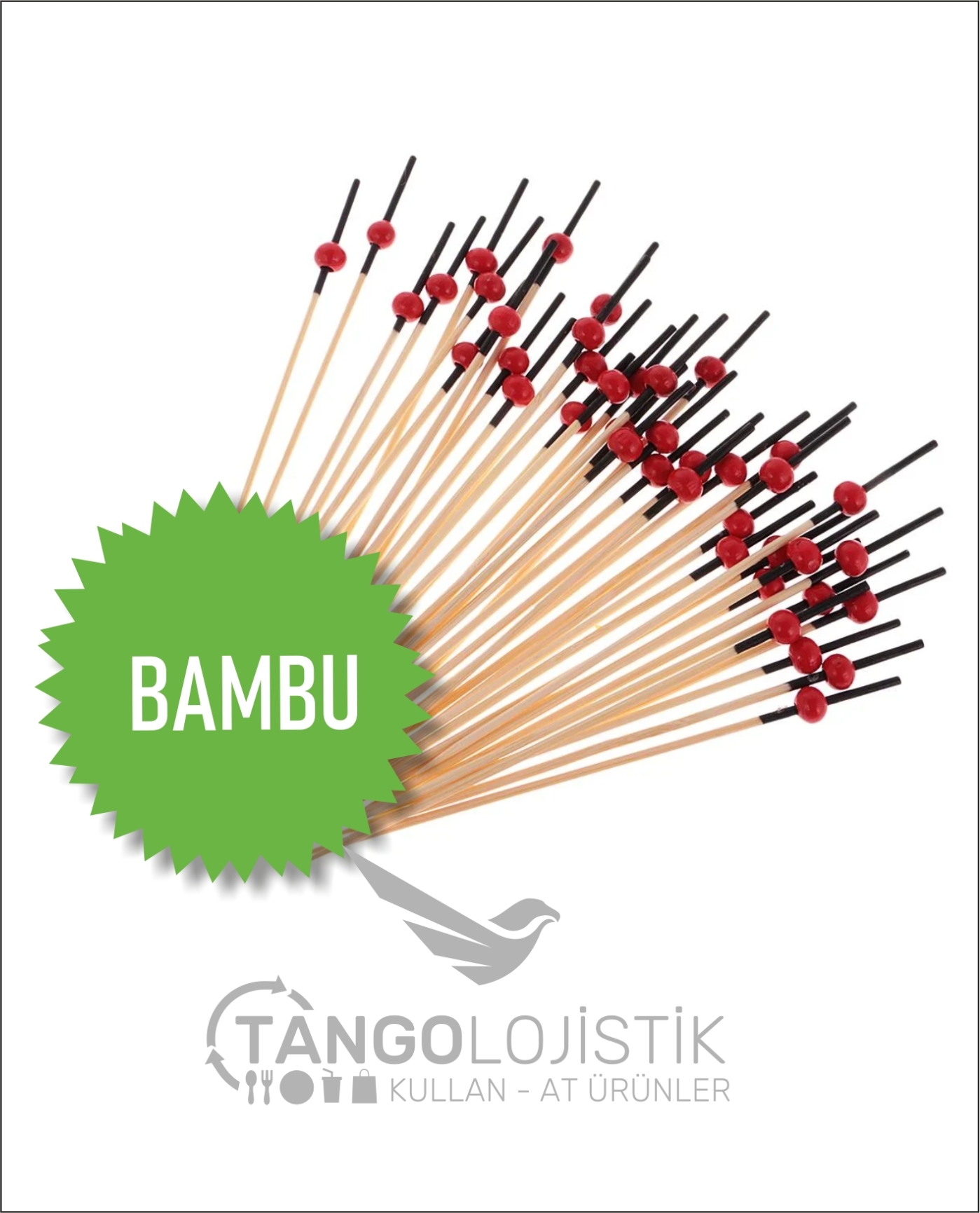 Kırmızı Top Bambu Kürdan