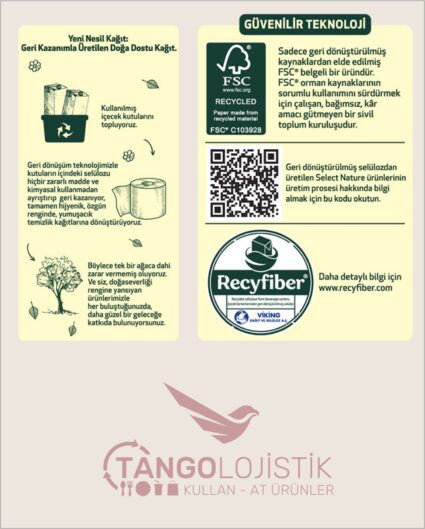 Kraft Doğa Dostu Peçete 30×30 cm 1/8