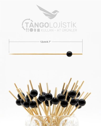 Siyah Boncuklu Bambu Kürdan