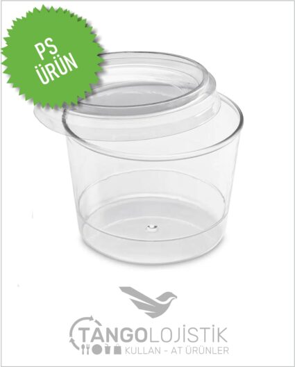SİLİNDİR KAP 180ML PS ŞEFFAF KAP