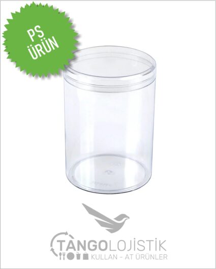 SİLİNDİR KAP 300 ML PS ŞEFFAF KAP