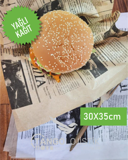 Gazete Baskılı Sunum Yağlı Kağıdı 30x35cm 10kg.