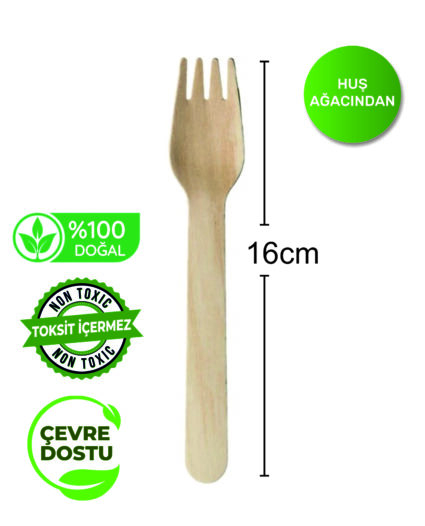 Tahta Çatal 16 cm 100’lük paket