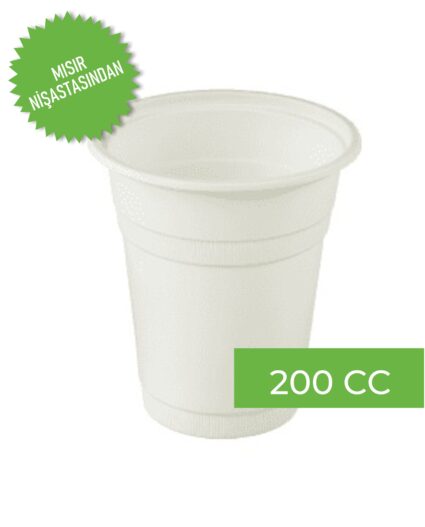 Mısır Nişastasından 200cc Bardak – 100’lü paket