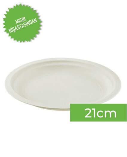 Mısır Nişastasından 21cm Tabak – 100’lü Paket